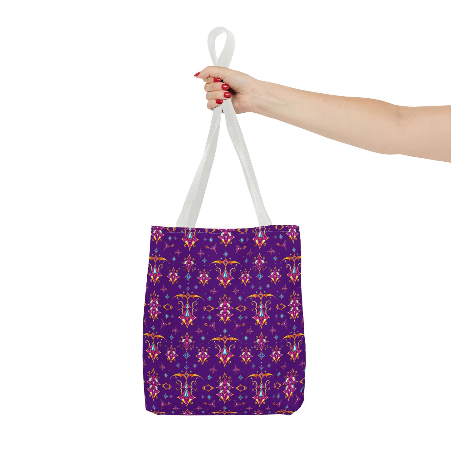 Tote Bag (AOP), Sagittarius, Zodiac, Jewel Pattern