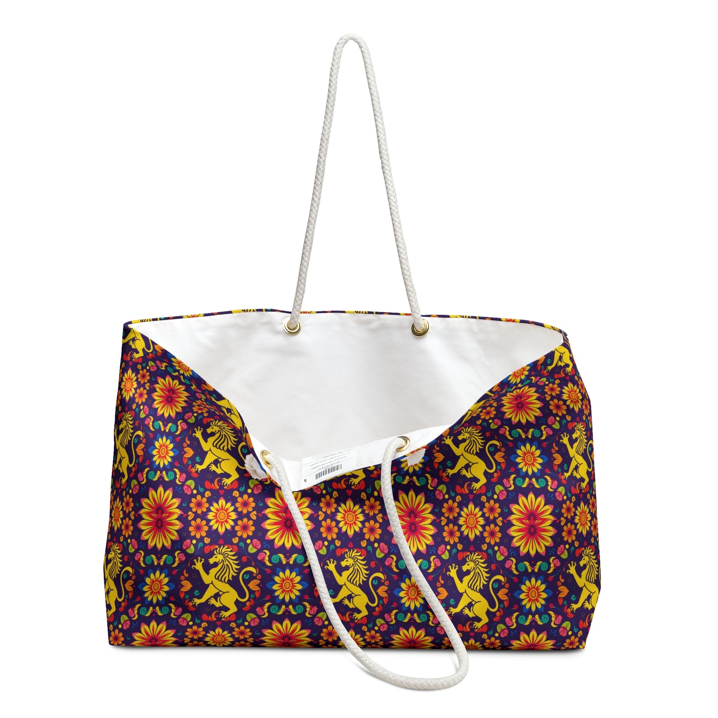 Weekender Bag, Leo, Zodiac, Flower Pattern
