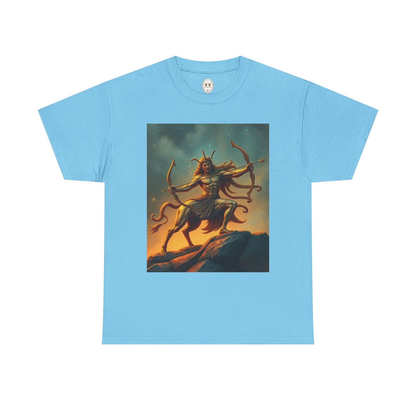 Unisex Heavy Cotton T-Shirt, Arrow Centaur, Sagittarius Zodiac Design
