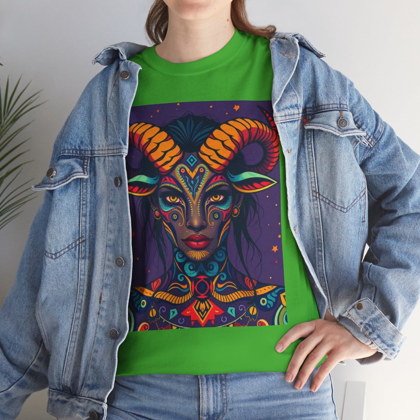 Unisex Heavy Cotton T-Shirt, Taurus, Zodiac v3, Sexy Art