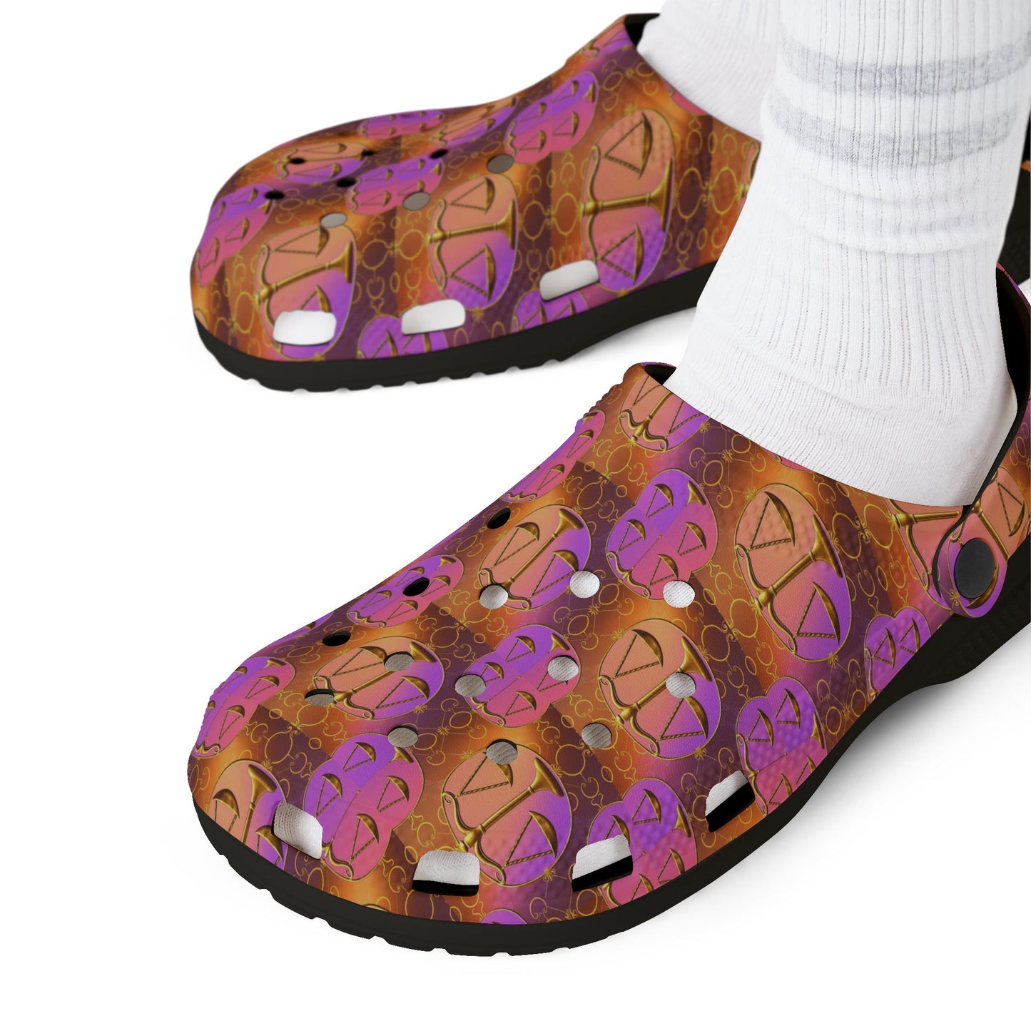 EVA Foam Rubber Shoes, (AOP), Libra, Zodiac, Pattern