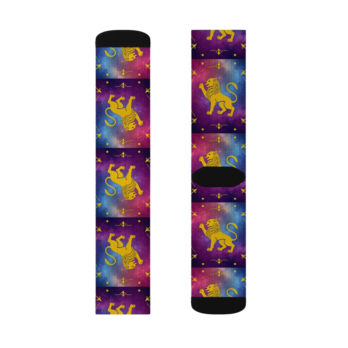 Sublimation Socks, Leo, Zodiac v3, Pattern