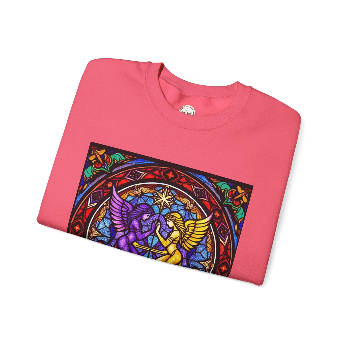 Unisex Heavy Blend™ Crewneck Sweatshirt, Glass, Gemini Zodiac Design