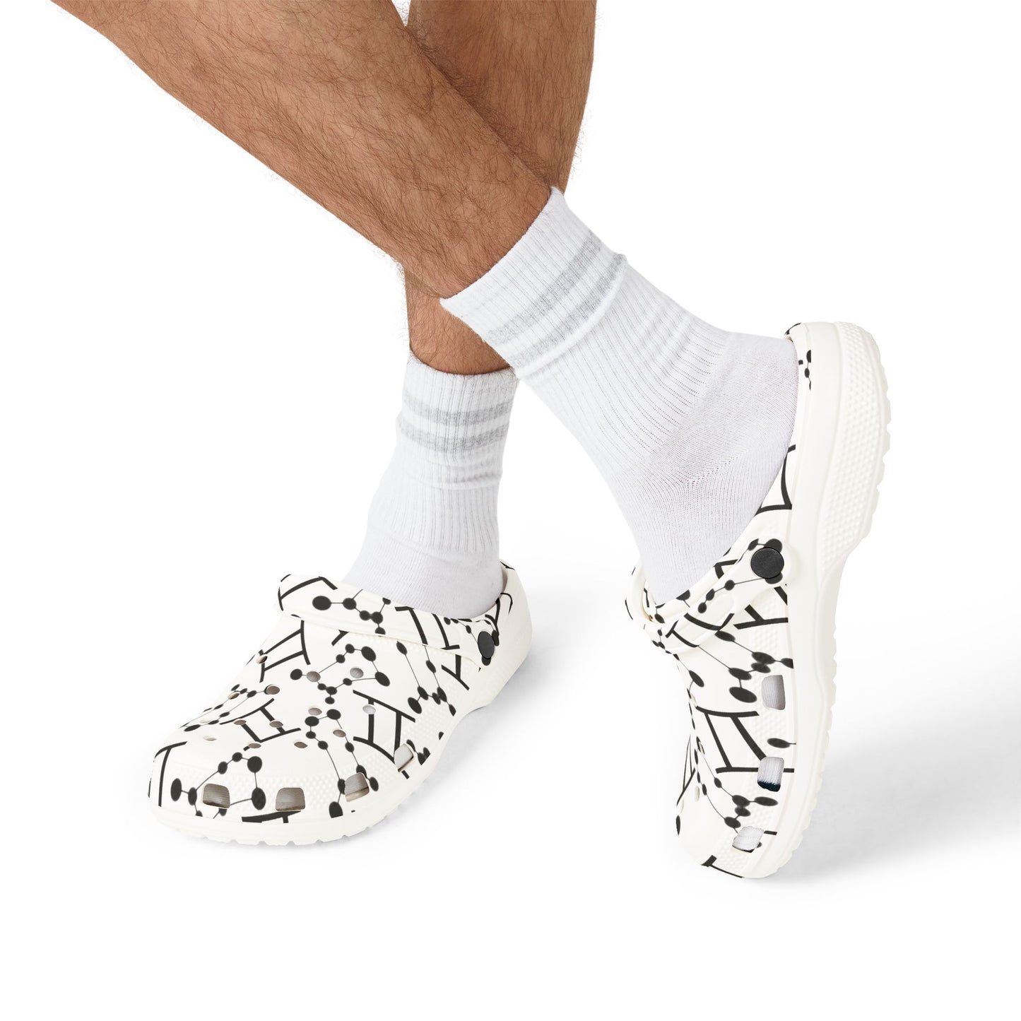 EVA Foam Rubber Shoes (AOP), Material 100% EVA, Gemini Zodiac Design