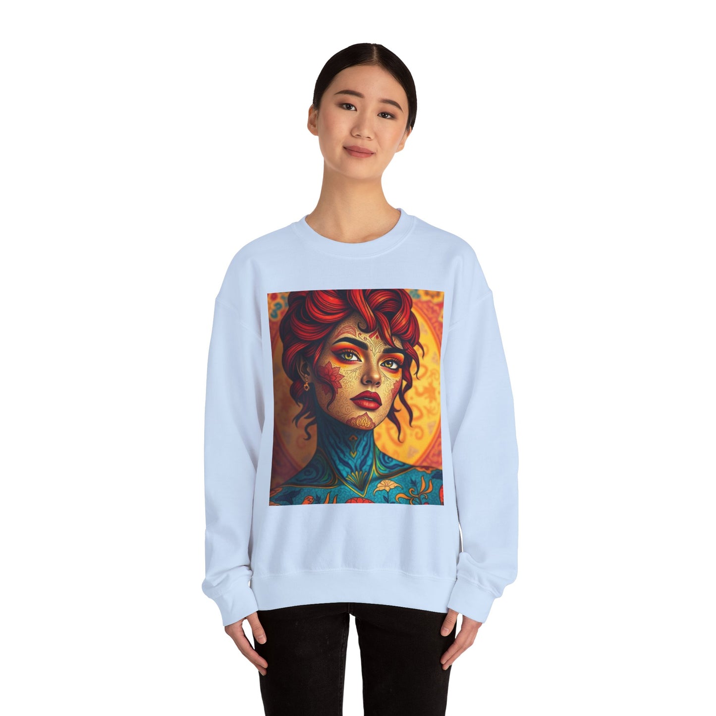 Unisex Heavy Blend™ Crewneck Sweatshirt, Aquarius, Zodiac v2, Sexy Pattern