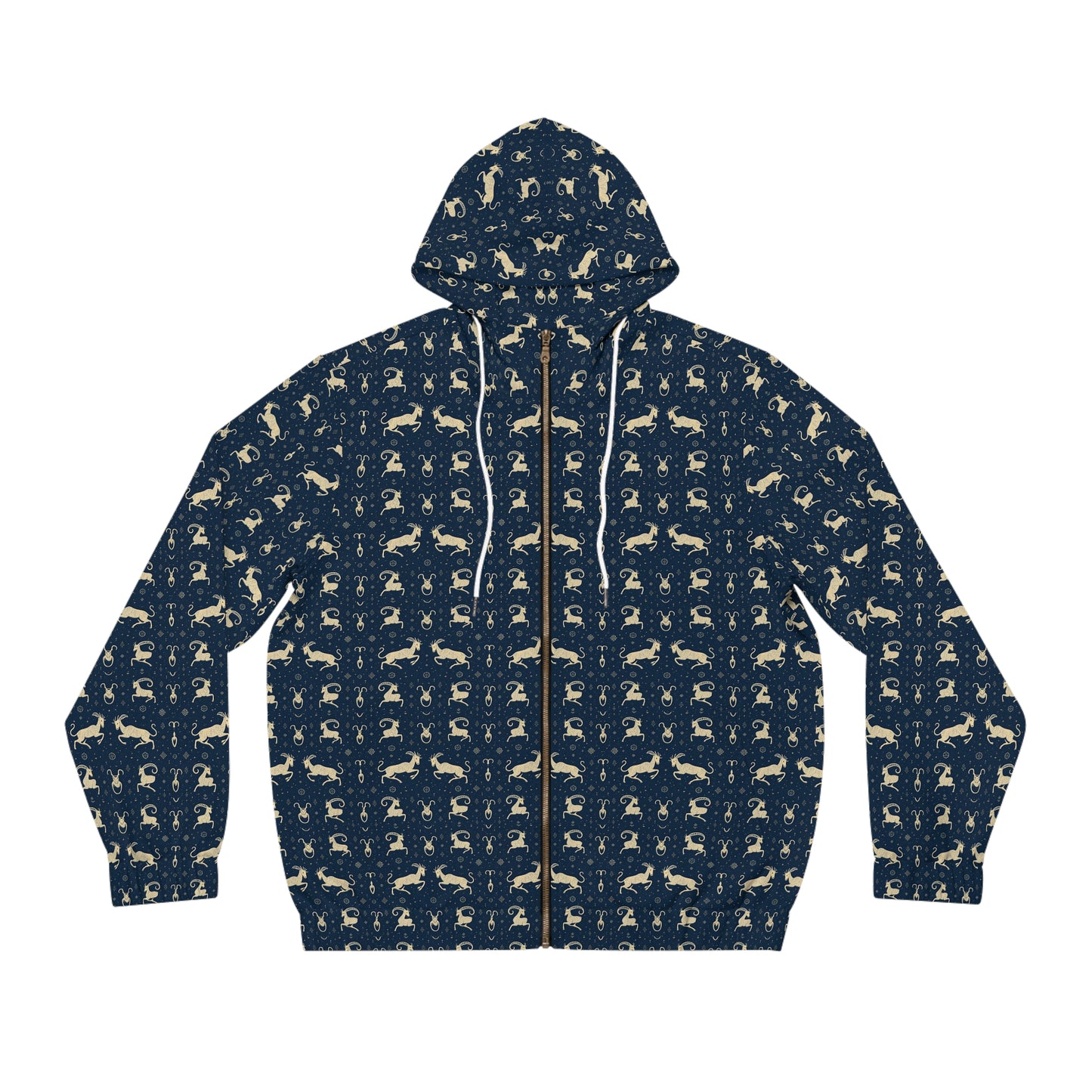 Full-Zip Hoodie (AOP), Capricorn, Zodiac v4, Pattern