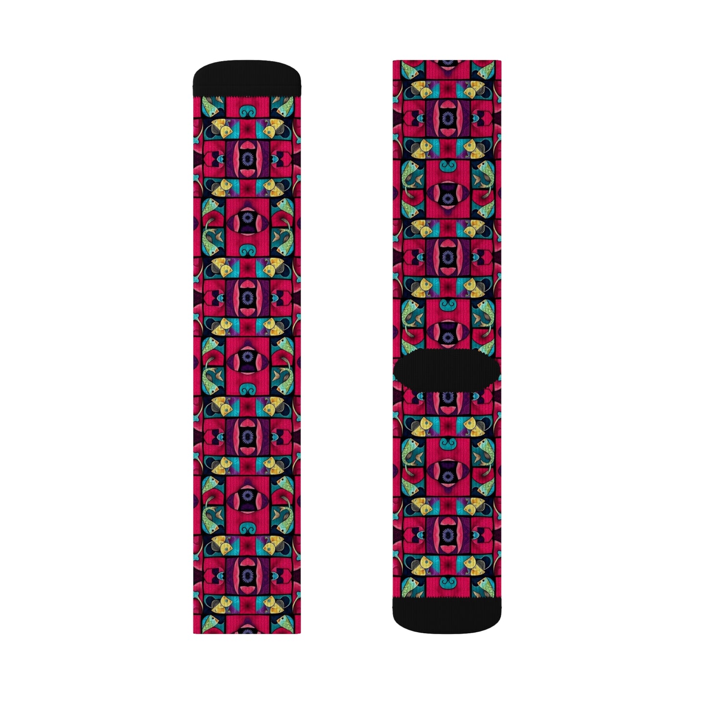 Sublimation Socks, Pisces, Zodiac v2, Shapes Pattern