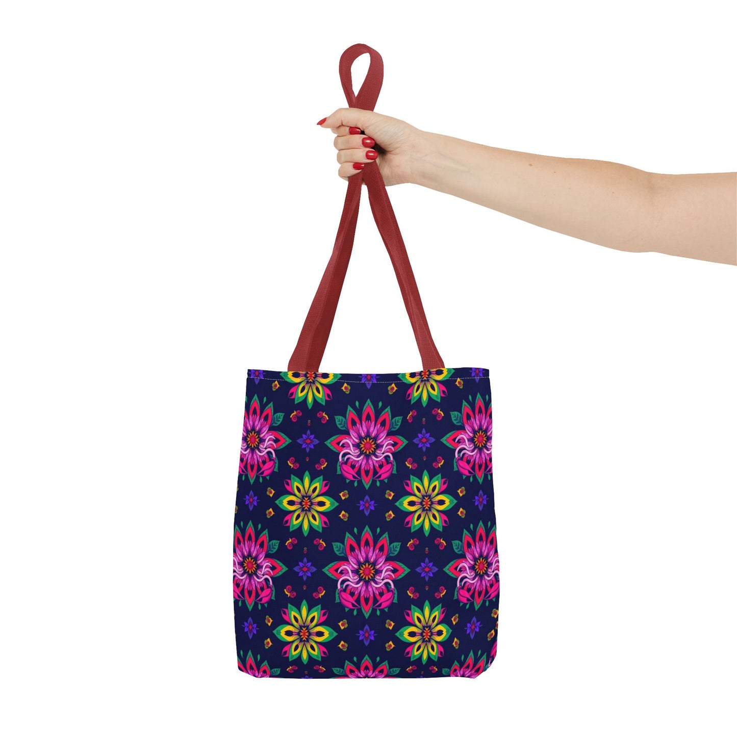 Tote Bag (AOP), Scorpio, Zodiac v2, Flower Pattern