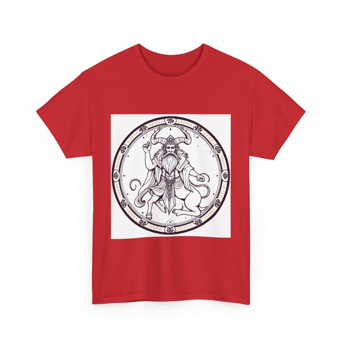 Unisex Heavy Cotton T-Shirt, Bull Centaur, Taurus Zodiac Design