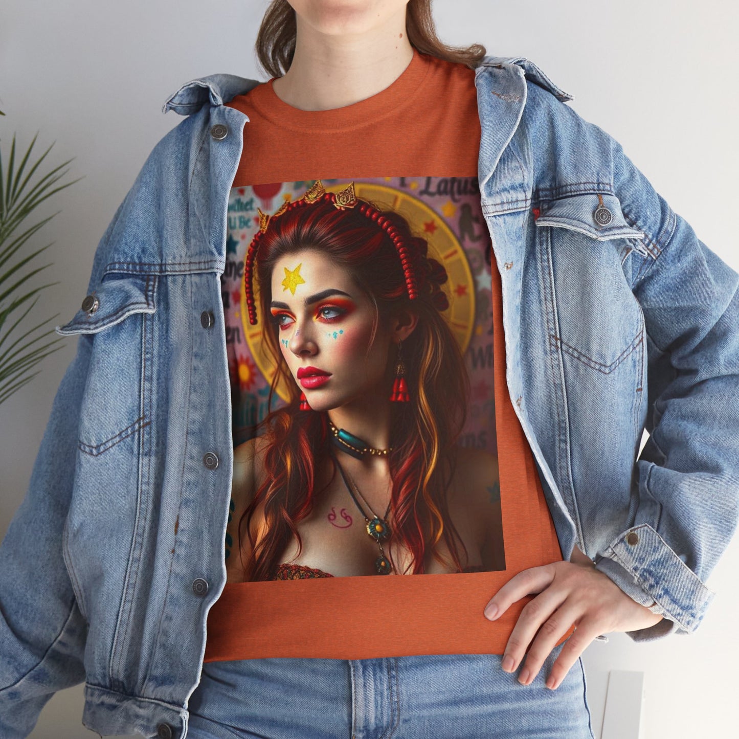 Unisex Heavy Cotton T-Shirt, Sagittarius, Zodiac, Sexy Art