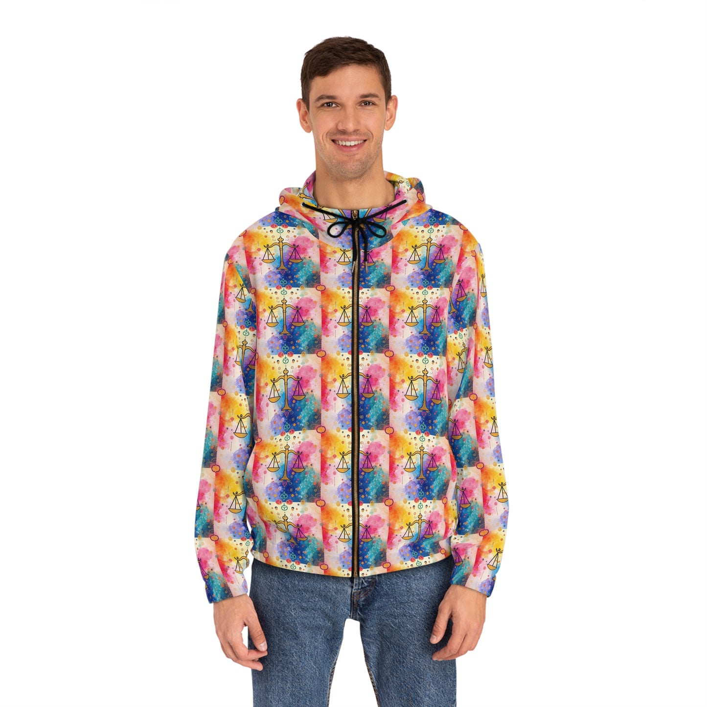 Full-Zip Hoodie (AOP), Libra, Zodiac v3, Pattern