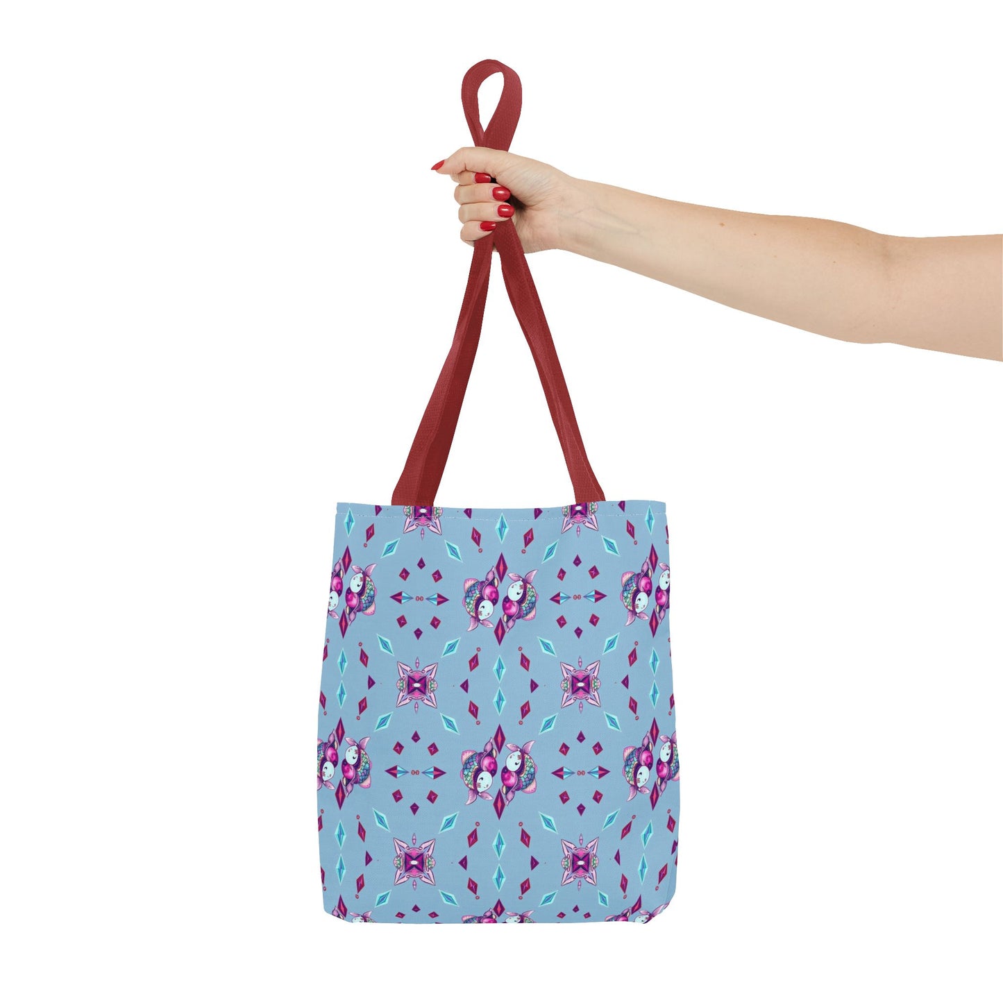 Tote Bag (AOP), Pisces, Zodiac v1, Jewel Pattern
