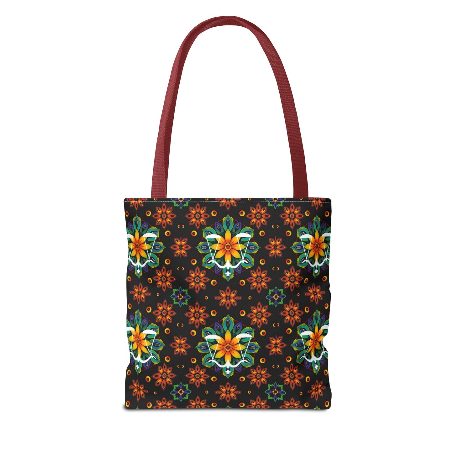 Tote Bag (AOP), Libra, Zodiac v2, Flower Pattern