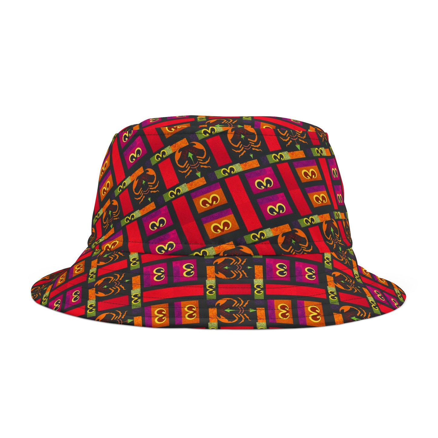 Bucket Hat, (AOP), Scorpio v1, Zodiac, Shape Pattern