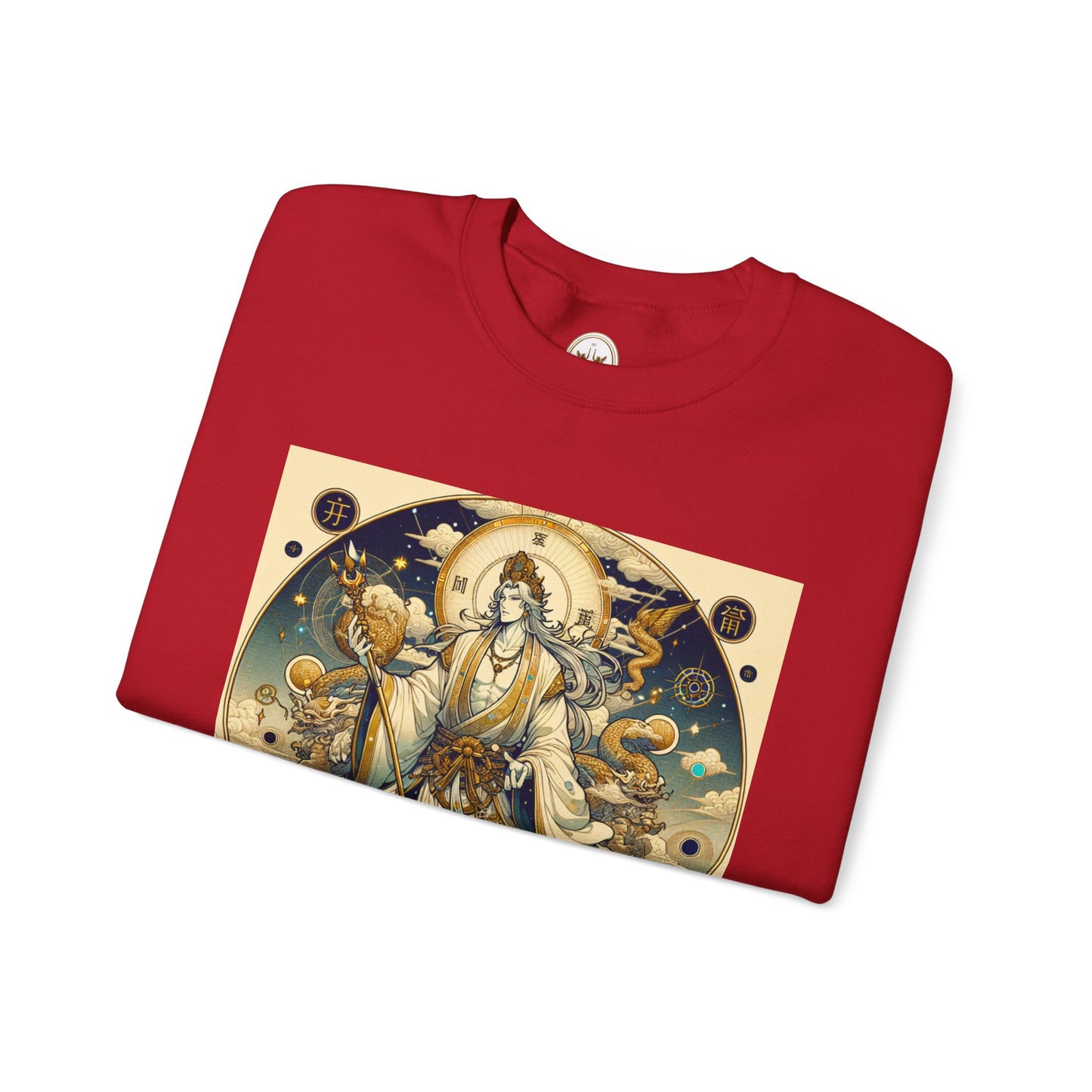 Unisex Heavy Blend™ Crewneck Sweatshirt, Anime Capricorn God, Zodiac Design