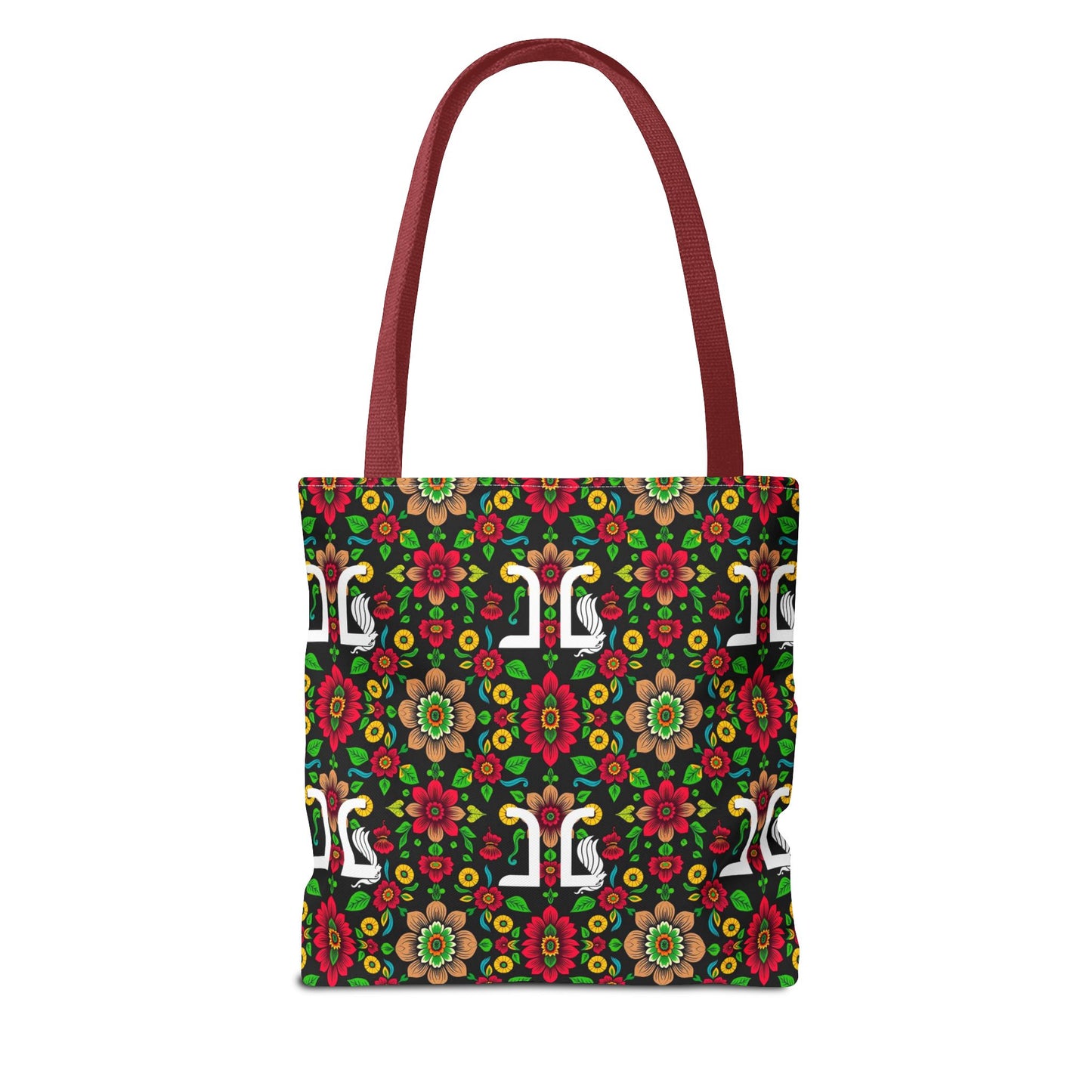 Tote Bag, (AOP), Gemini, Zodiac, Flower Pattern