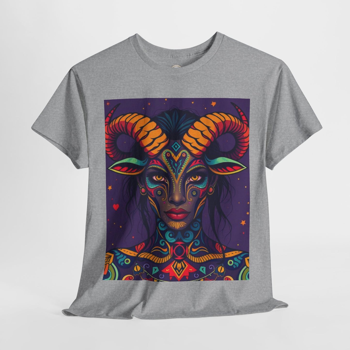 Unisex Heavy Cotton T-Shirt, Taurus, Zodiac v3, Sexy Art