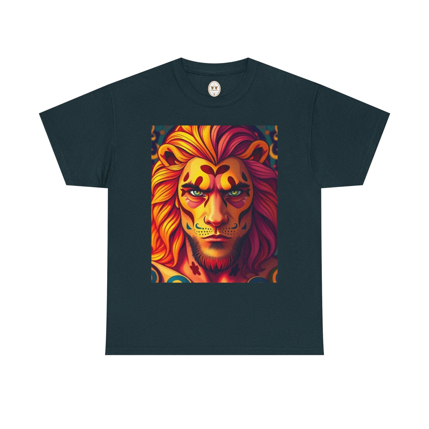 Unisex Heavy Cotton T-Shirt, Leo, Zodiac v2, Sexy Art