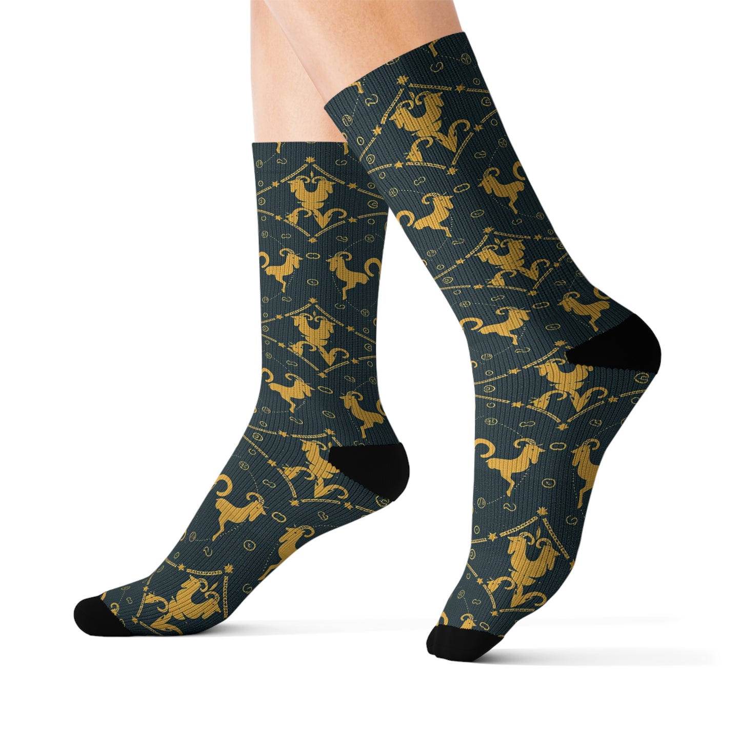 Sublimation Socks, Aries, Zodiac, Pattern