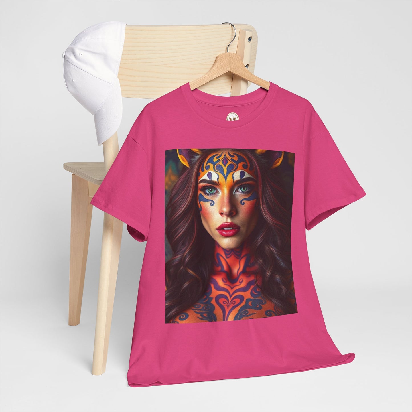 Unisex Heavy Cotton T-Shirt, Leo, Zodiac, Sexy Art