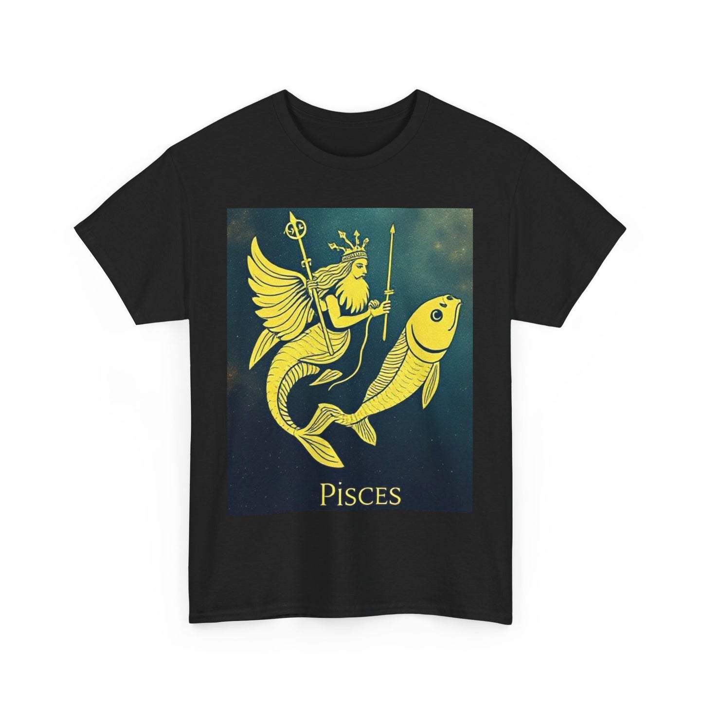 Unisex Heavy Cotton T-Shirt, Pisces Queen, Zodiac Design