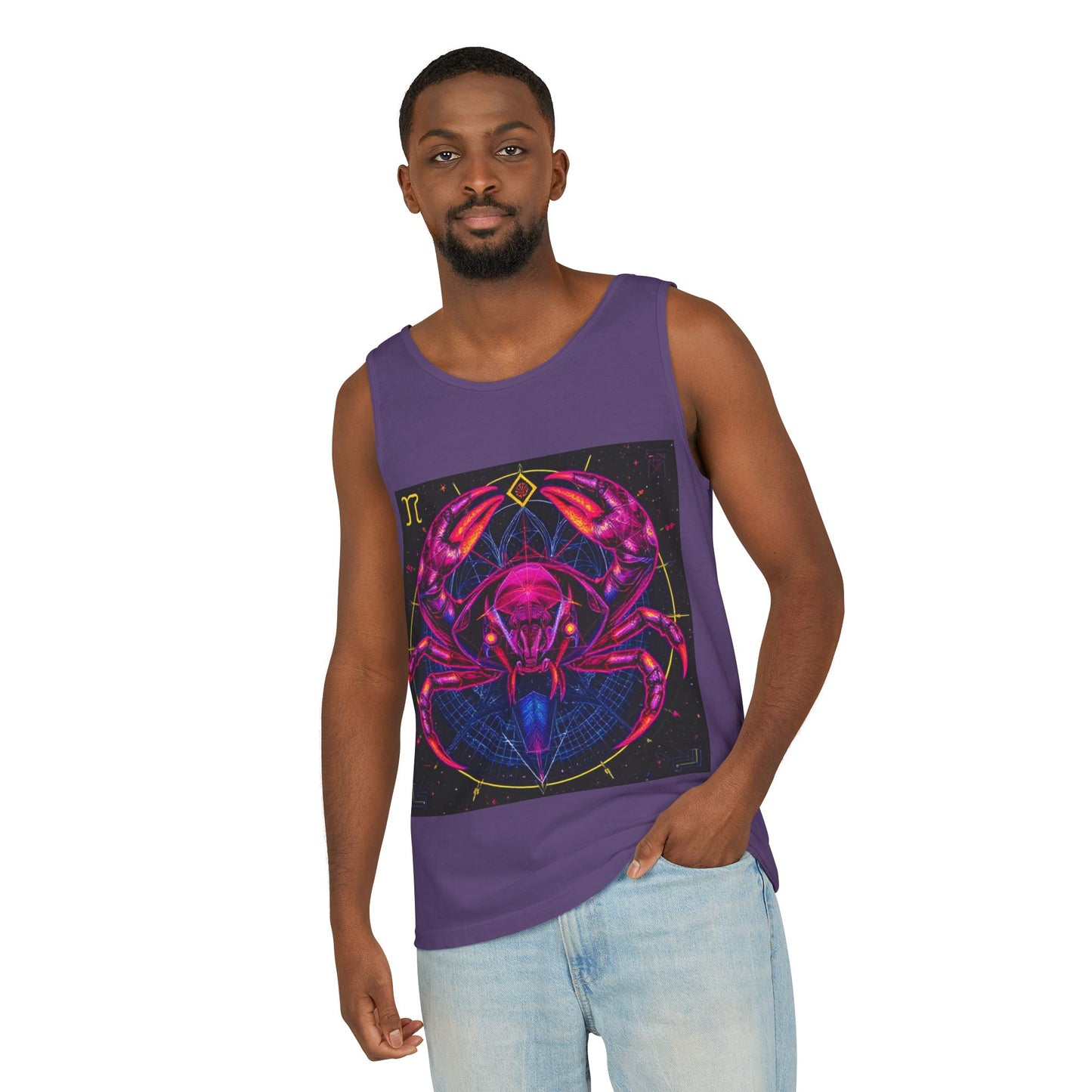 Unisex Garment-Dyed, Tank Top, Cancer, Pop Art, 100% US cotton