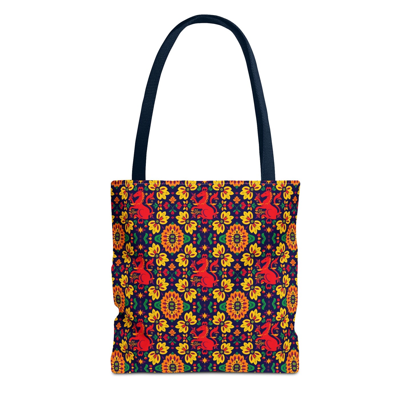Tote Bag (AOP), Virgo, Zodiac, Flower Pattern