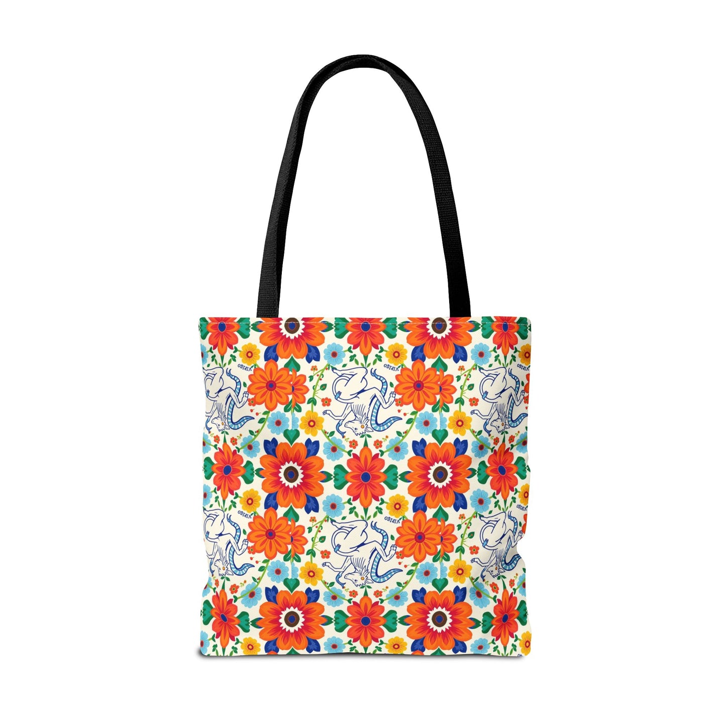 Tote Bag (AOP), Virgo, Zodiac v1, Flower Pattern