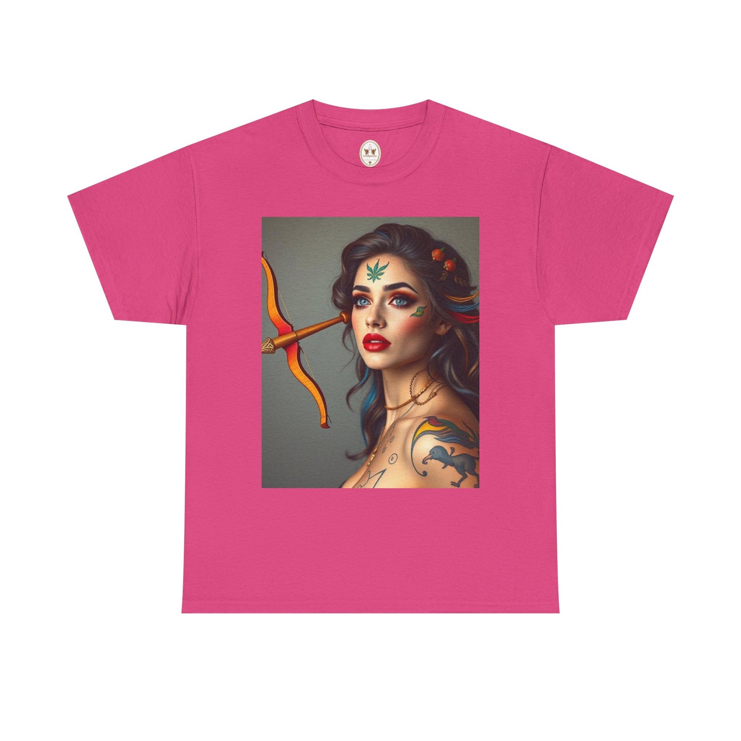 Unisex Heavy Cotton T-Shirt, Sagittarius, Zodiac v2, Sexy Art