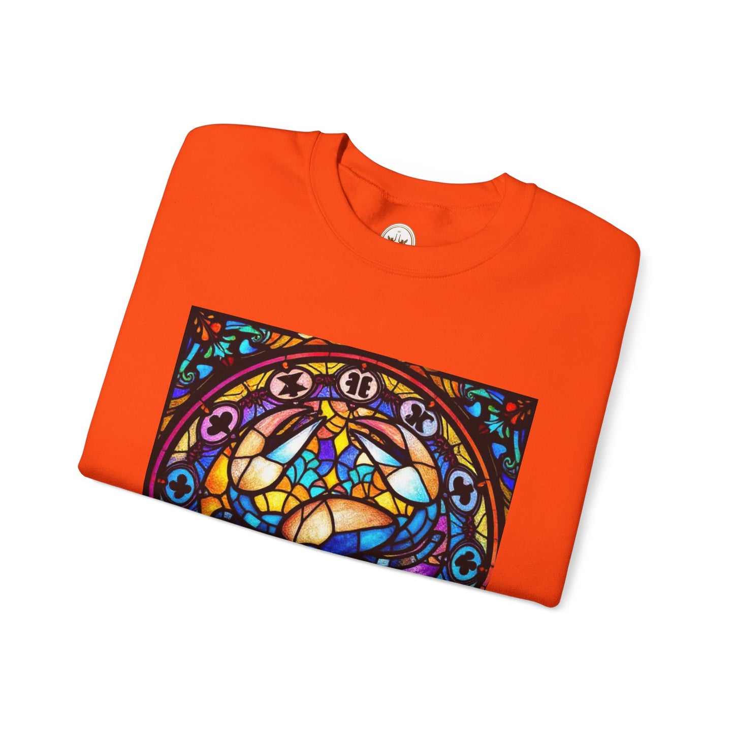 Unisex Heavy Blend™ Crewneck Sweatshirt, Glass, Cancer Zodiac Design