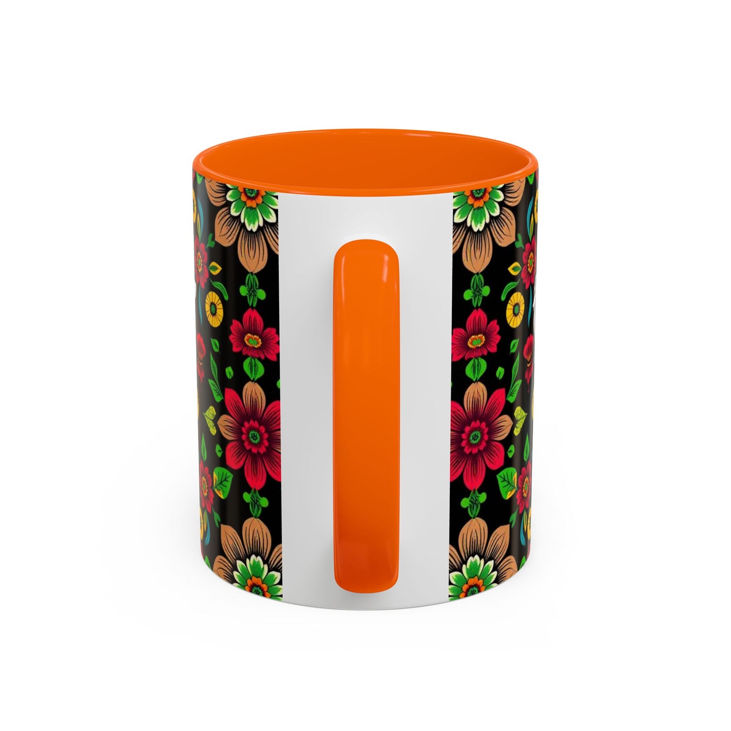 Accent Coffee Mug, Gemini, Zodiac v4, Flower Pattern, (11, 15oz)