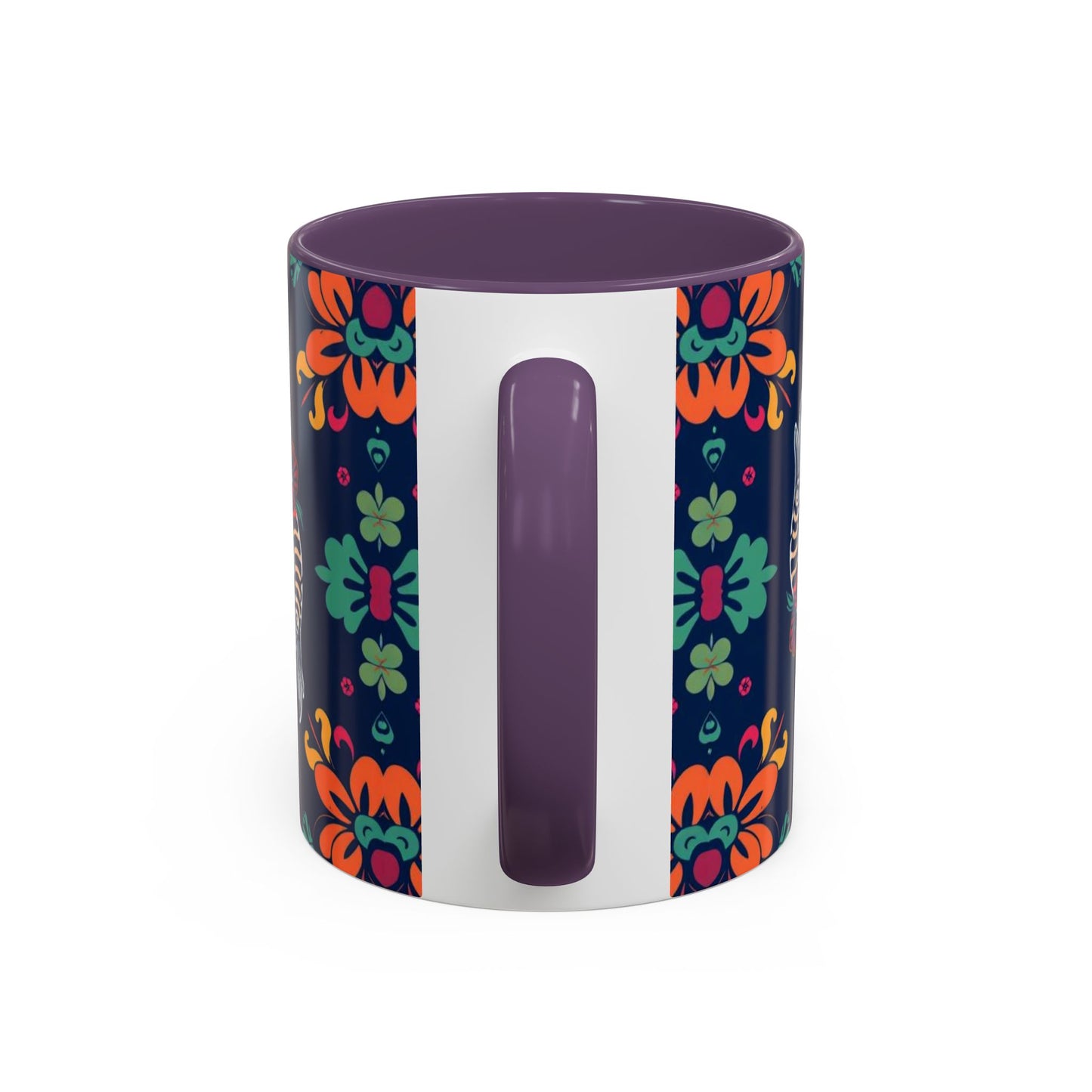 Accent Coffee Mug, Pisces, Zodiac. Flower Pattern, (11, 15oz)