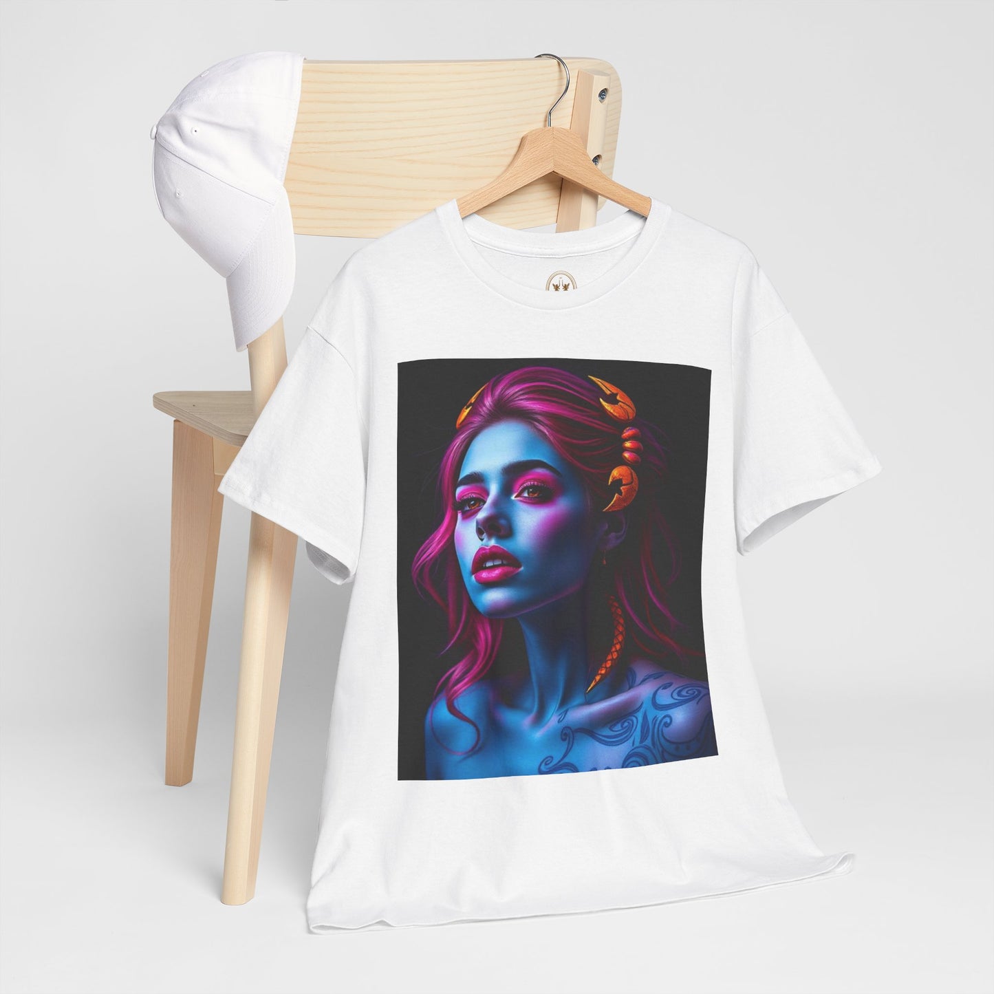 Unisex Heavy Cotton T-Shirt, Scorpio, Zodiac, Sexy Art