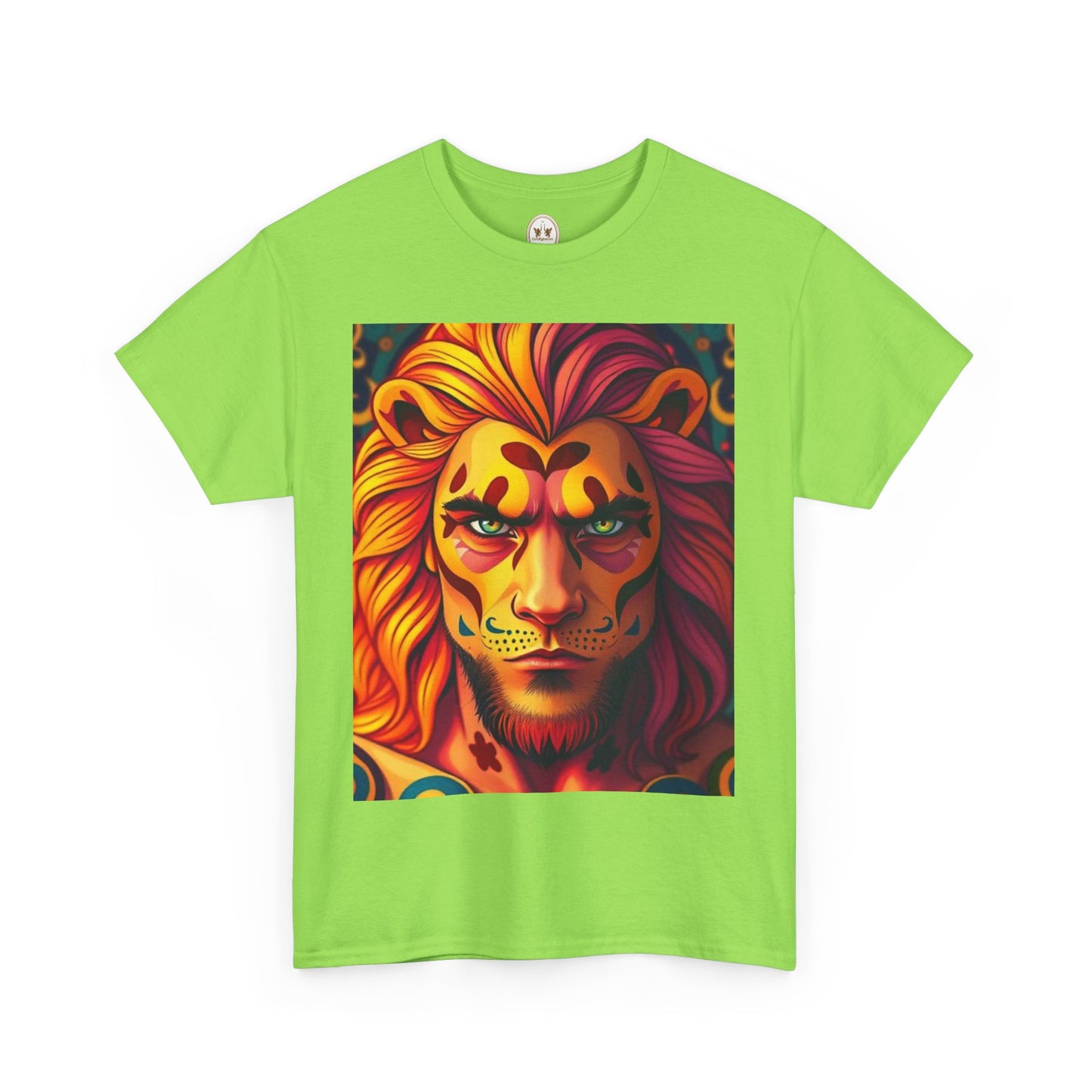 Unisex Heavy Cotton T-Shirt, Leo, Zodiac v2, Sexy Art