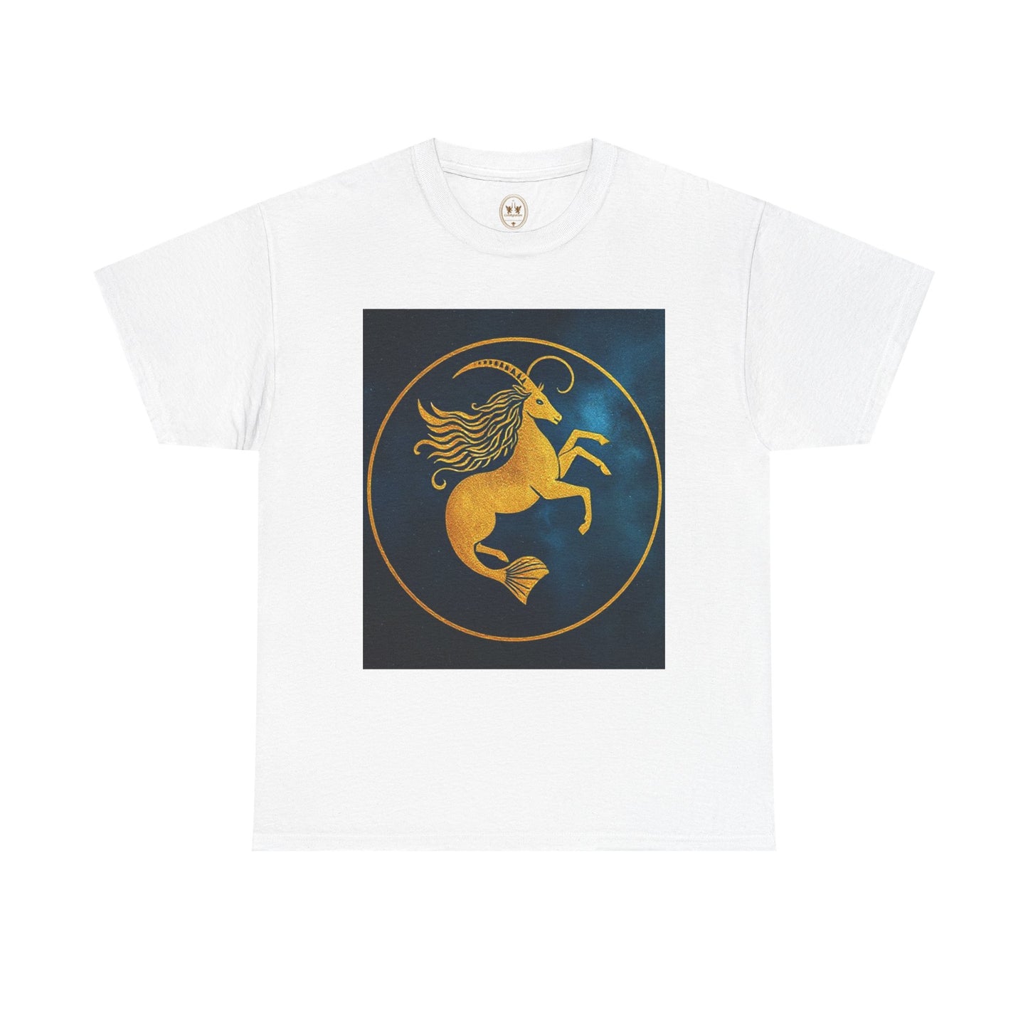 Unisex Heavy Cotton T-Shirt, Capricorn Animal v3, Symbol, Zodiac Design