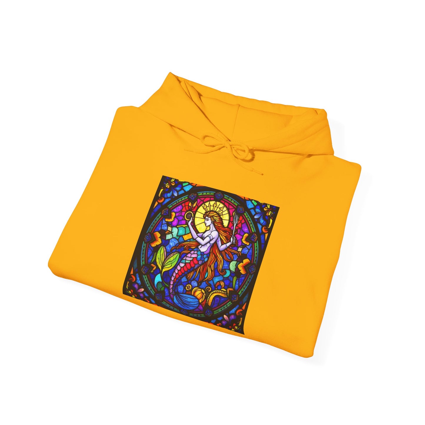Unisex Heavy Blend™ Hooded Sweatshirt with glass Aquarius zodiac design
