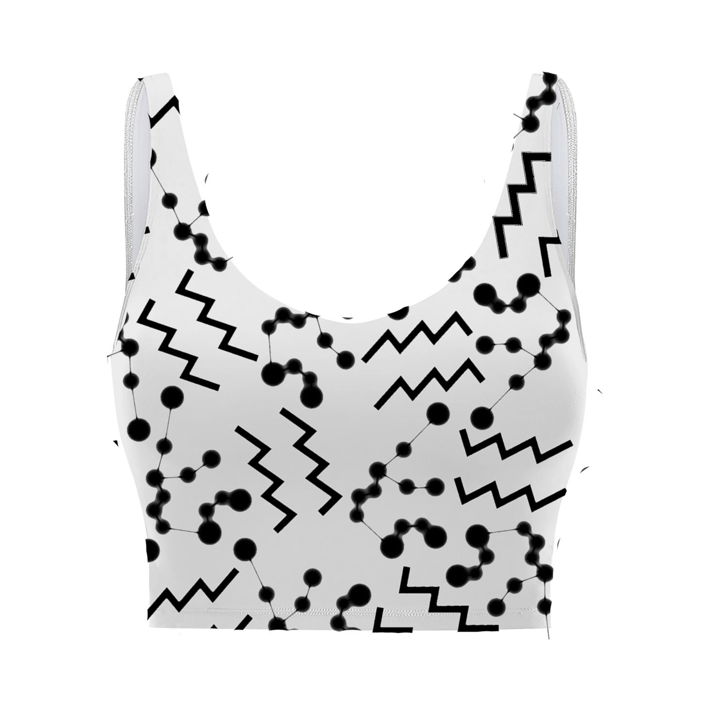 Polyester Sports Bra Aquarius Zodiac Sign (AOP)