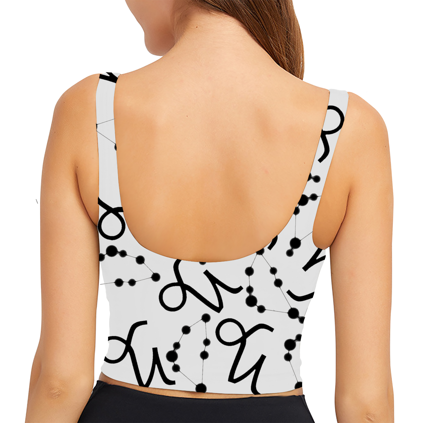 Polyester Sports Bra Capricorn Zodiac Sign (AOP)