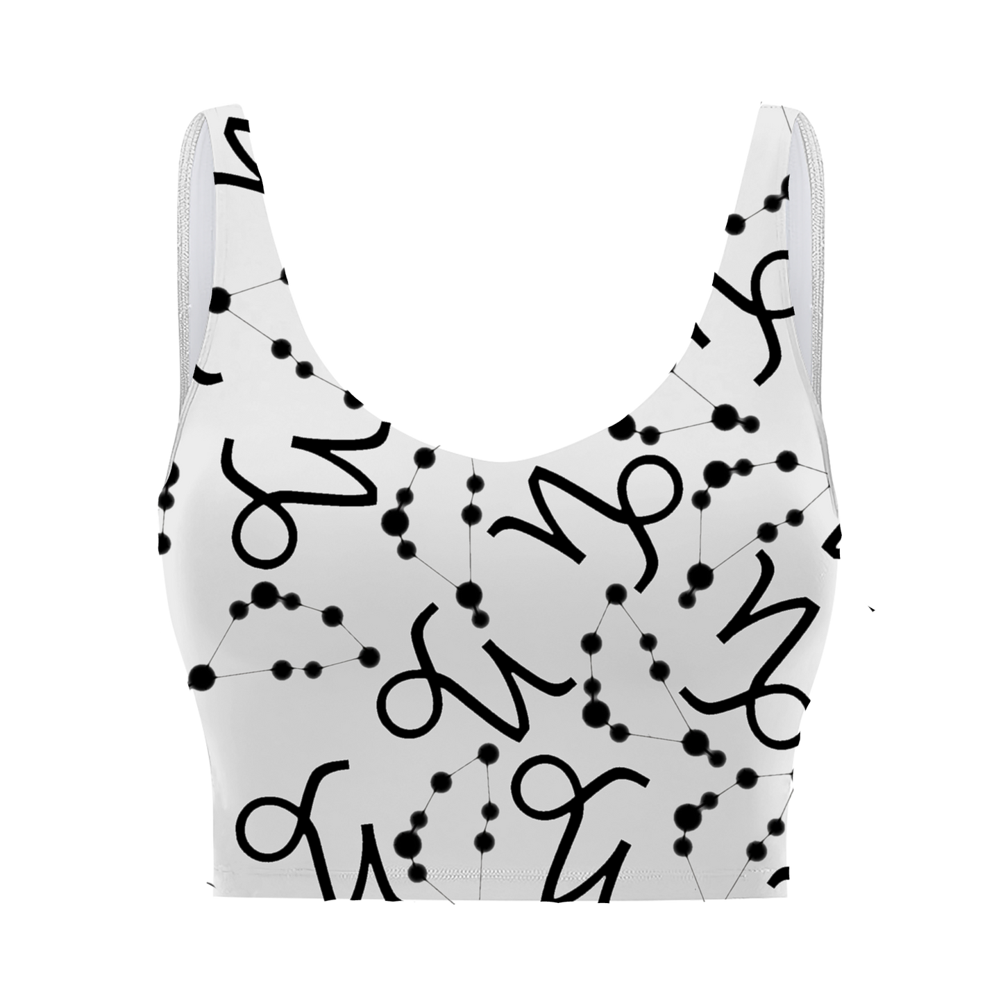 Polyester Sports Bra Capricorn Zodiac Sign (AOP)