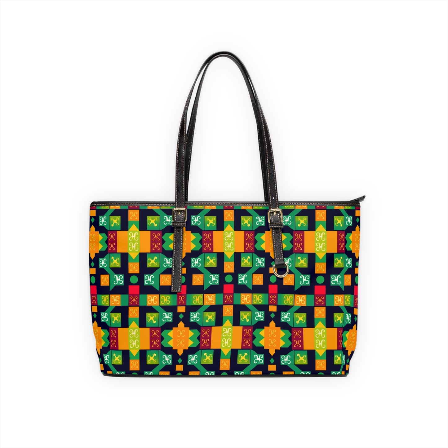 Leather Shoulder Bag, Virgo, Zodiac v1, Shapes Pattern