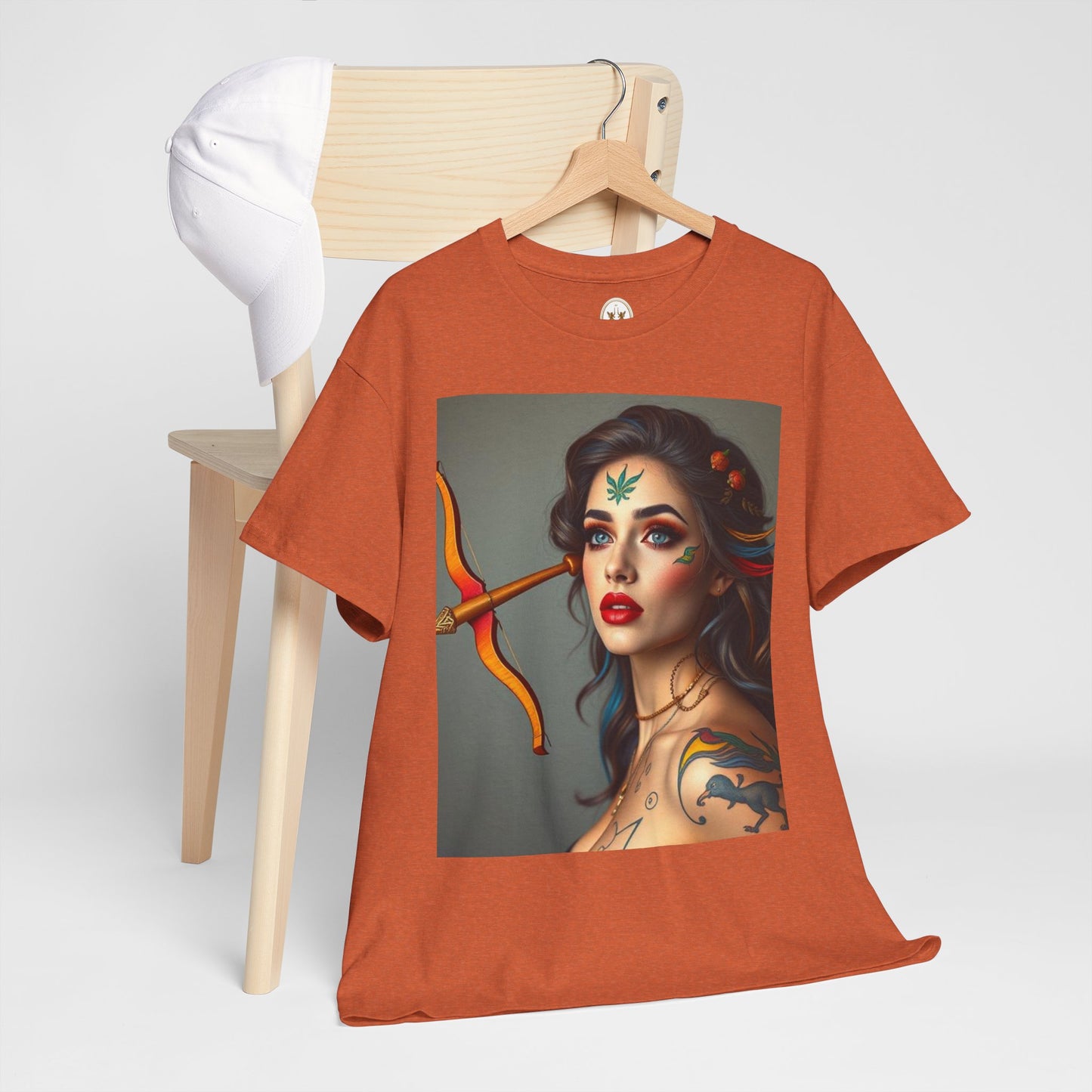 Unisex Heavy Cotton T-Shirt, Sagittarius, Zodiac v2, Sexy Art