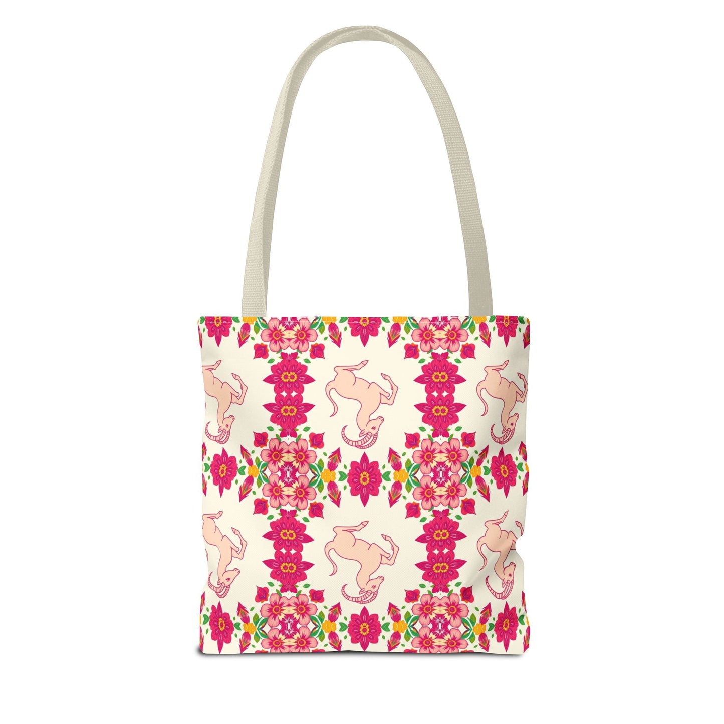 Tote Bag (AOP), Capricorn, Zodiac, Flower Pattern