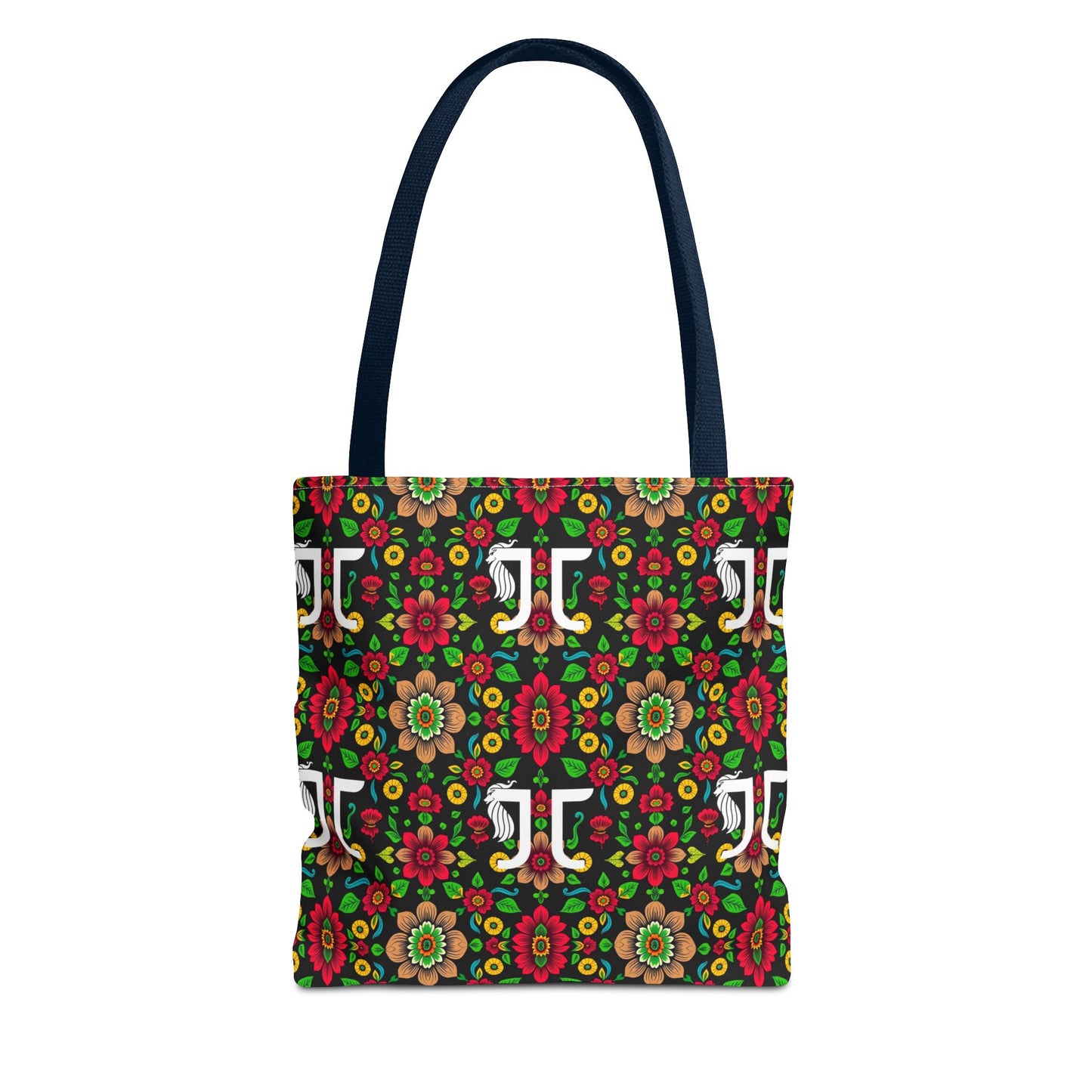 Tote Bag, (AOP), Gemini, Zodiac, Flower Pattern