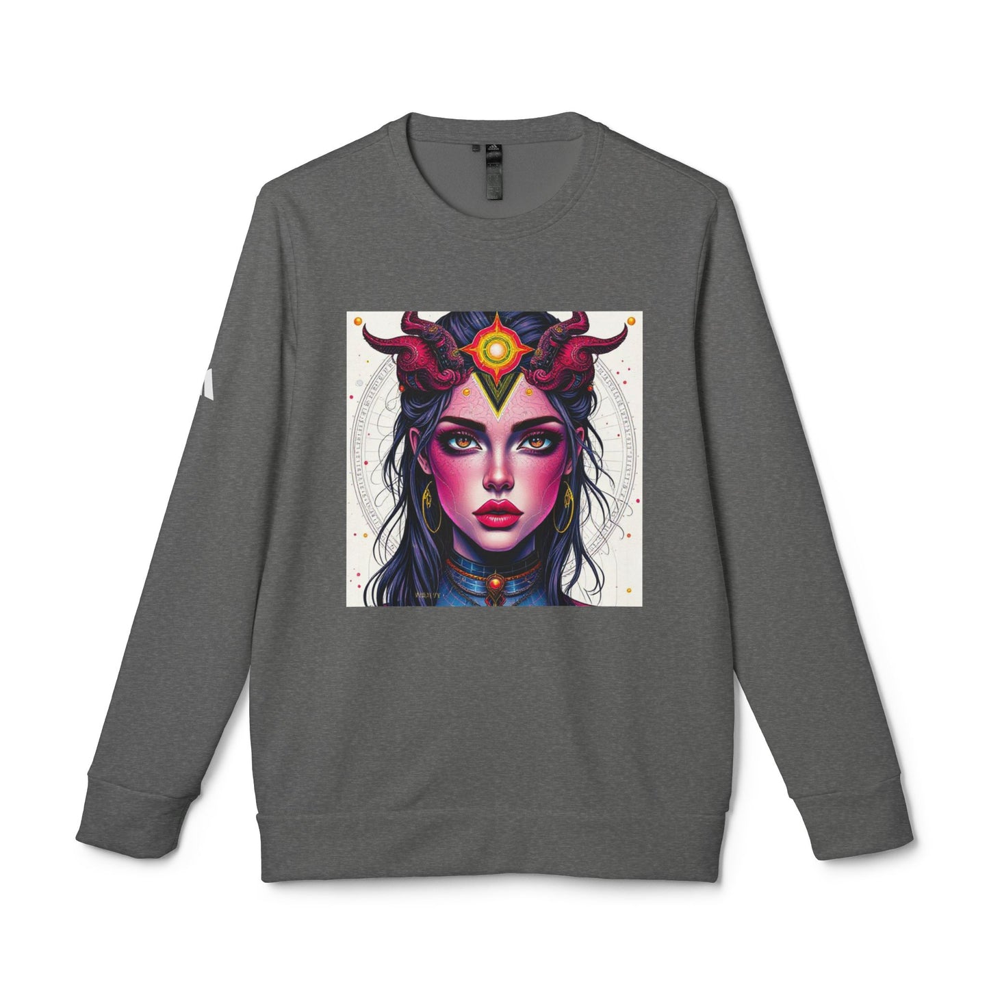 Adidas, Unisex Fleece Crewneck Sweatshirt, Virgo, Pop Art v1, Zodiac