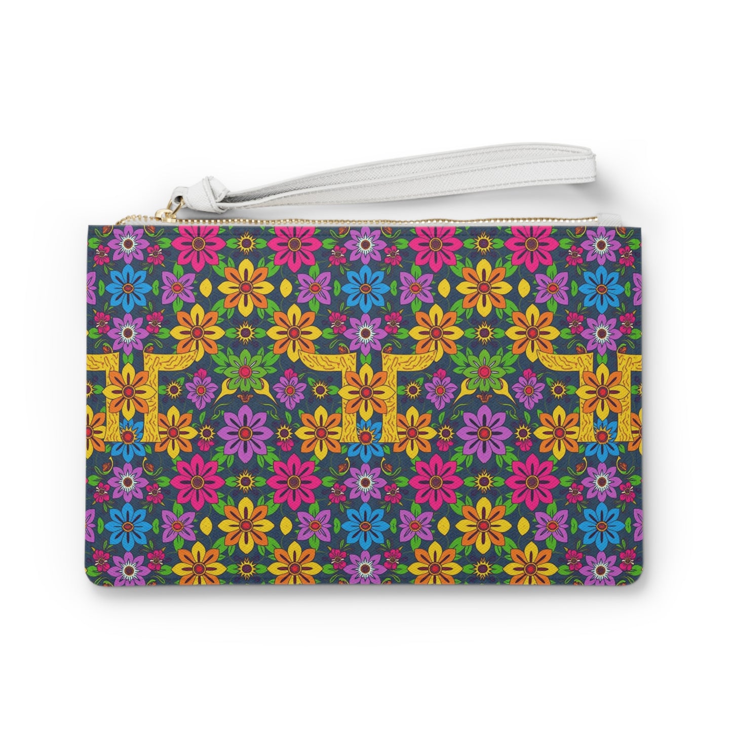 Clutch Bag, Gemini, Zodiac v1, Flower Pattern