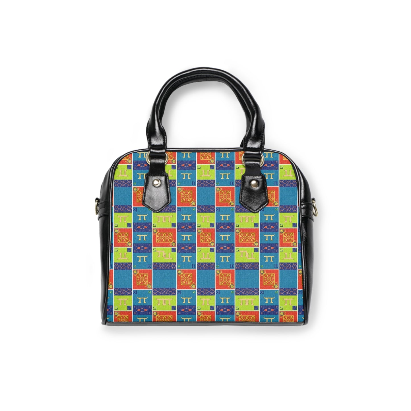 Shoulder Handbag, Gemini, Zodiac v3, Shapes Pattern