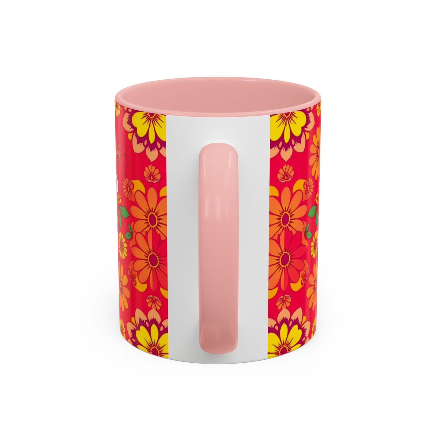 Accent Coffee Mug, Leo, Zodiac v4, Flower Pattern, (11, 15oz)
