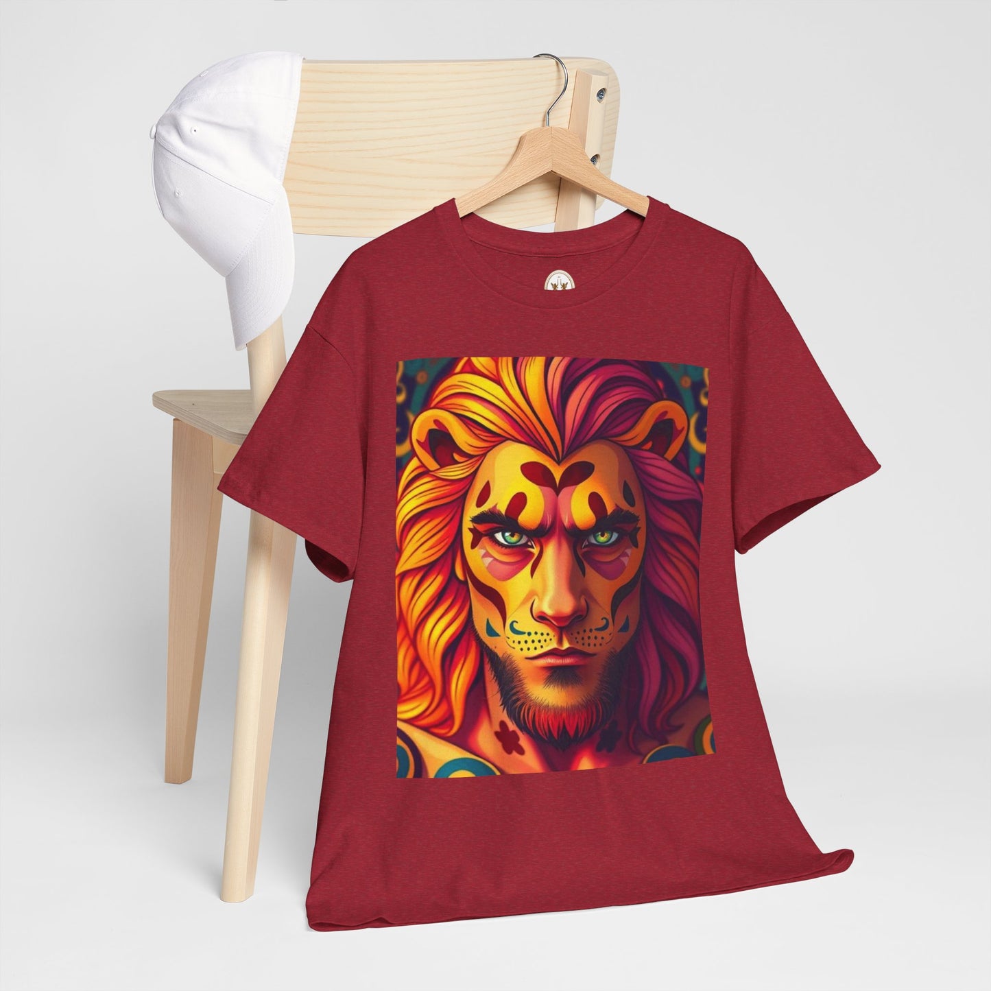 Unisex Heavy Cotton T-Shirt, Leo, Zodiac v2, Sexy Art