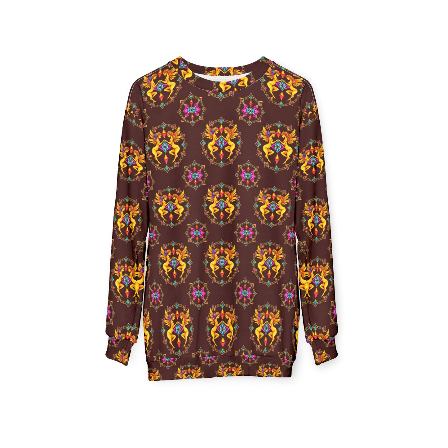 Unisex Sweatshirt (AOP), Gemini, Zodiac v1, Jewel Pattern