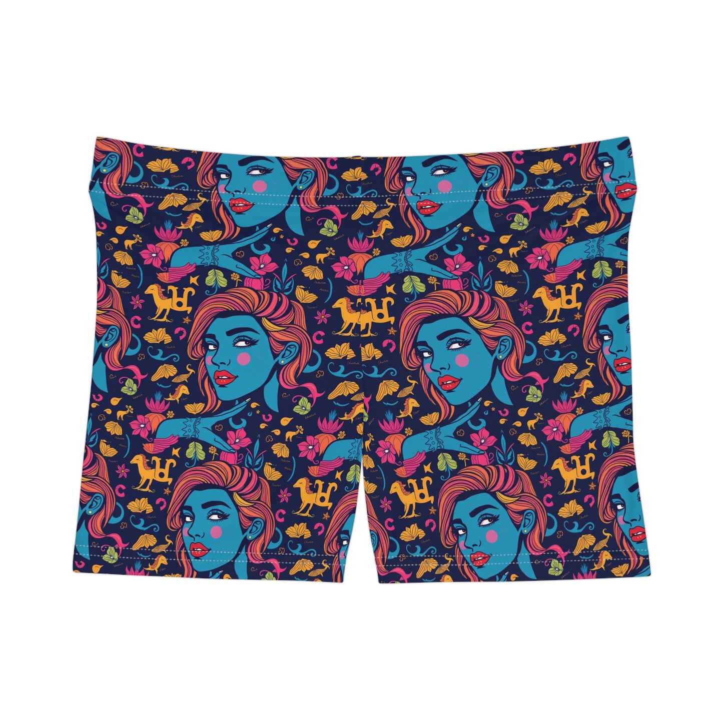 Women's Shorts, (AOP), Aquarius, Zodiac v3, Sexy Pattern